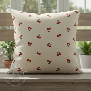 Dekorativno blago Linenlook Cherries natural