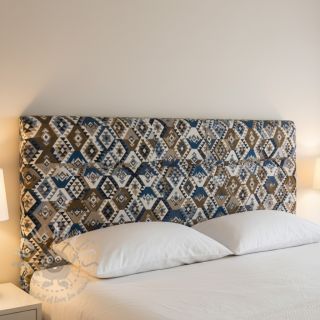 Dekorativno blago jacquard Kilim cobalt havane