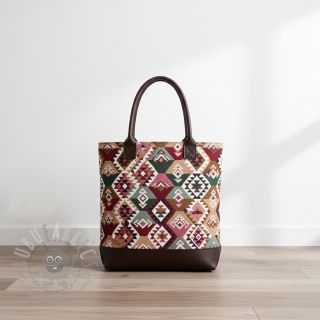 Dekorativno blago jacquard Kilim fuchsia vert