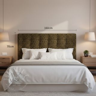 Dekorativno blago jacquard Mesopotamie noir jaune