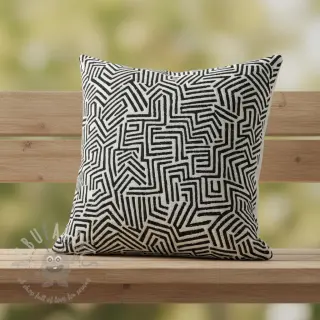 Dekorativno blago jacquard Mesopotamie allover graphite