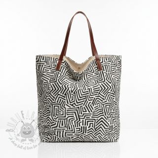 Dekorativno blago jacquard Mesopotamie allover graphite