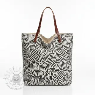 Dekorativno blago jacquard Mesopotamie allover graphite