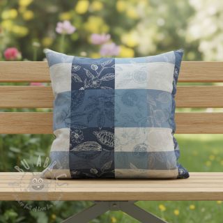 Dekorativno blago FRENCH TABLE CLOTH JACQUARD Cabosse allover indigo