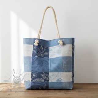 Dekorativno blago FRENCH TABLE CLOTH JACQUARD Cabosse allover indigo