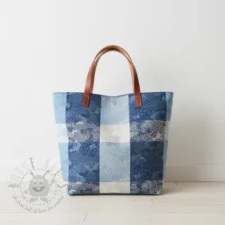 Dekorativno blago FRENCH TABLE CLOTH JACQUARD Niwa allover indigo