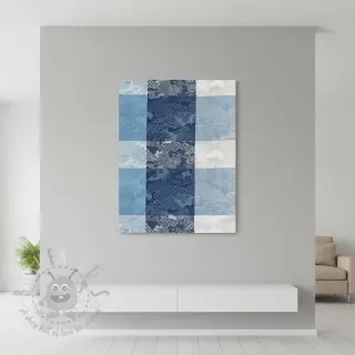 Dekorativno blago FRENCH TABLE CLOTH JACQUARD Niwa allover indigo