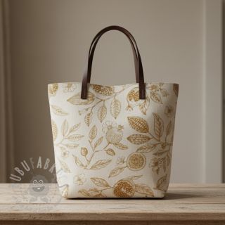 Dekorativno blago RUSTIC VINTAGE PRINT Granata peanut