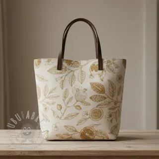Dekorativno blago RUSTIC VINTAGE PRINT Granata peanut