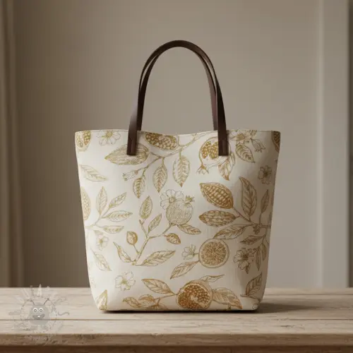 Dekorativno blago RUSTIC VINTAGE PRINT Granata peanut