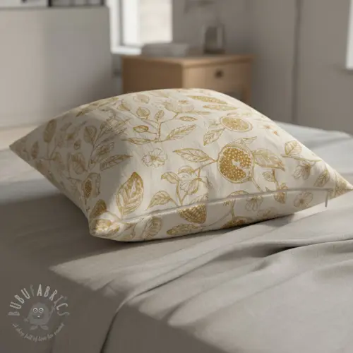 Dekorativno blago RUSTIC VINTAGE PRINT Granata peanut