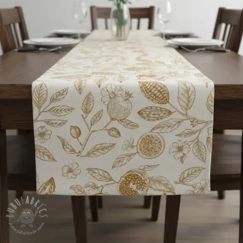 Dekorativno blago RUSTIC VINTAGE PRINT Granata peanut