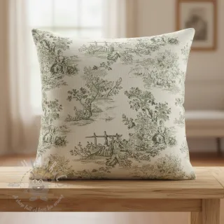 Dekorativno blago RUSTIC VINTAGE PRINT Gabrielle kaki