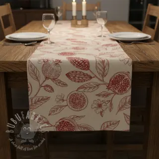 Dekorativno blago RUSTIC VINTAGE PRINT Granata groseille