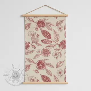 Dekorativno blago RUSTIC VINTAGE PRINT Granata groseille