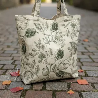 Dekorativno blago RUSTIC VINTAGE PRINT Granata kaki