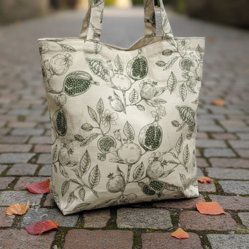 Dekorativno blago RUSTIC VINTAGE PRINT Granata kaki