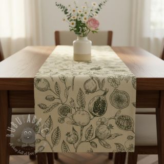 Dekorativno blago RUSTIC VINTAGE PRINT Granata kaki