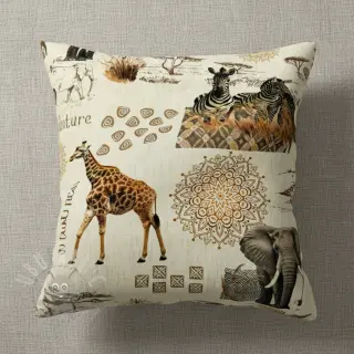 Dekorativno blago Linenlook Wildlife Safari Trip digital print