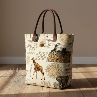 Dekorativno blago Linenlook Wildlife Safari Trip digital print