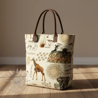 Dekorativno blago Linenlook Wildlife Safari Trip digital print