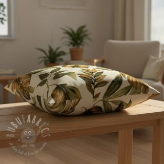 Dekorativno blago Linenlook Botanic Bold Leaf digital print