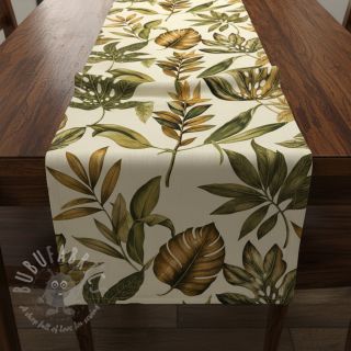 Dekorativno blago Linenlook Botanic Bold Leaf digital print