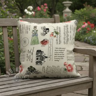 Dekorativno blago Linenlook Regal Newspaper digital print