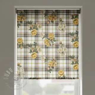Dekorativno blago Linenlook Classic Peony Check digital print