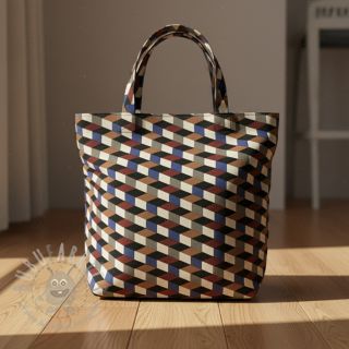 Dekorativno blago Linenlook premium Cube Illusion Art