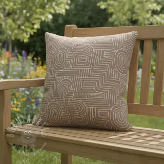 Dekorativno blago Linenlook premium Curve Maze Line