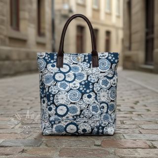 Dekorativno blago jacquard Kusmi bleu