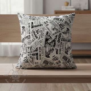 Dekorativno blago jacquard Neo noir blanc