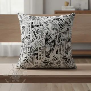 Dekorativno blago jacquard Neo noir blanc