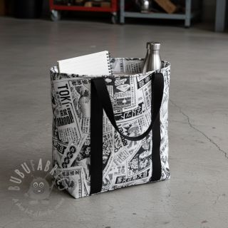 Dekorativno blago jacquard Neo noir blanc