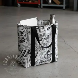 Dekorativno blago jacquard Neo noir blanc