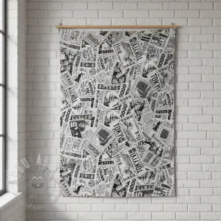 Dekorativno blago jacquard Neo noir blanc