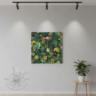 Dekorativno blago premium Tropical jungle bird digital print