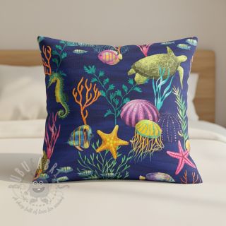 Dekorativno blago premium Underwater sea life digital print