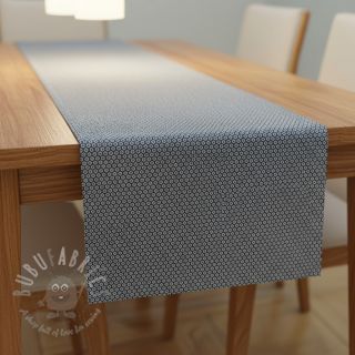 Dekorativno blago DOBBY Coloured Dot navy blue