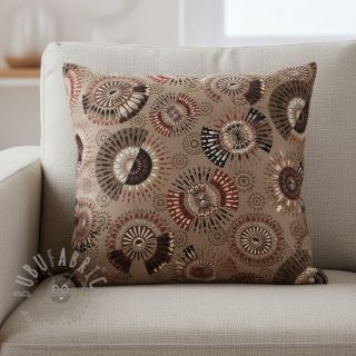 Dekorativno blago jacquard Mandala Circle Sun