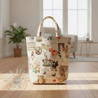 Dekorativno blago premium Linenlook Poetry Romantic Scene digital print