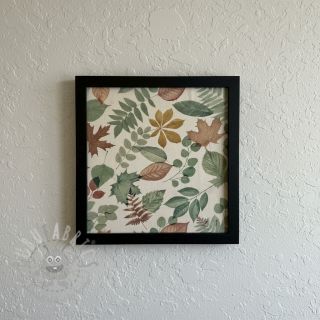 Dekorativno blago premium Linenlook Coloured Leaf Mix digital print