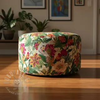 Dekorativno blago premium Linenlook Flashy Floral Party digital print