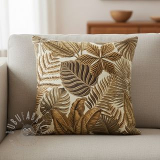 Dekorativno blago premium Leaf Embroidery digital print