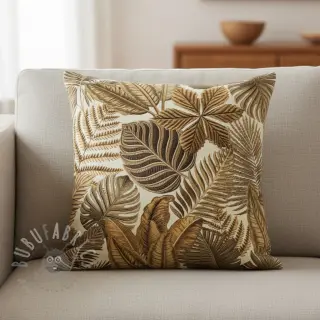 Dekorativno blago premium Leaf Embroidery digital print