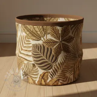 Dekorativno blago premium Leaf Embroidery digital print