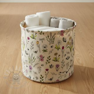 Dekorativno blago Linenlook Spring Doodle Time