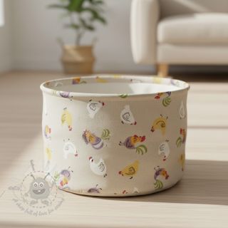 Dekorativno blago Linenlook Rooster And Chick