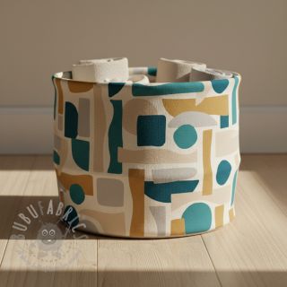 Dekorativno blago Linenlook Abstract Form Fusion